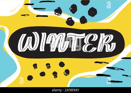 Abstrakte retro design Stil mit Tinte Textur. Stock Vektor