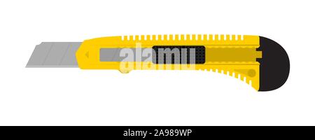 Schreibwaren Messer Symbol isoliert. Vektor feststehenden Messer. Office Tool Stock Vektor