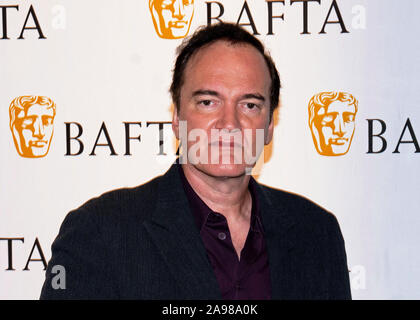 Quentin Tarantino bespricht seine Karriere bei einem Leben in Bildern Veranstaltung der BAFTA, Leicester Square, London gehostet werden. Stockfoto