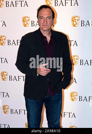 Quentin Tarantino bespricht seine Karriere bei einem Leben in Bildern Veranstaltung der BAFTA, Leicester Square, London gehostet werden. Stockfoto