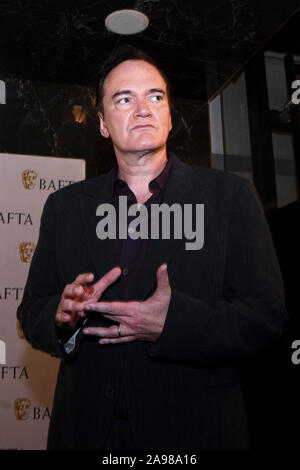 Quentin Tarantino bespricht seine Karriere bei einem Leben in Bildern Veranstaltung der BAFTA, Leicester Square, London gehostet werden. Stockfoto