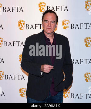 Quentin Tarantino bespricht seine Karriere bei einem Leben in Bildern Veranstaltung der BAFTA, Leicester Square, London gehostet werden. Stockfoto