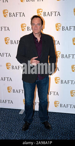 Quentin Tarantino bespricht seine Karriere bei einem Leben in Bildern Veranstaltung der BAFTA, Leicester Square, London gehostet werden. Stockfoto