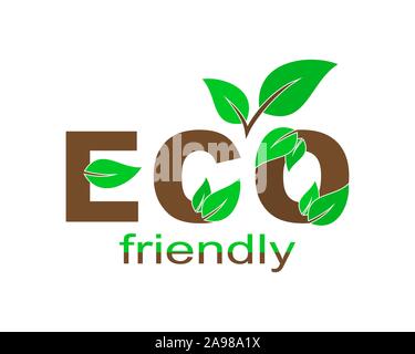 Eco-freundliches Umfeld. Vektor Design Element. Farbige ECO Symbol isoliert. Stock Vektor