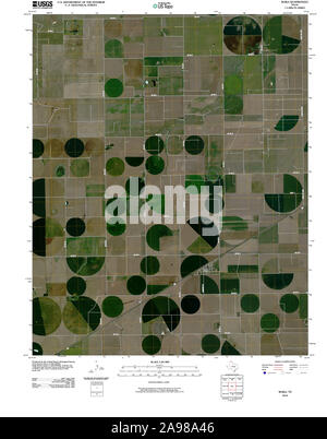 USGS TOPO Karte Texas TX Waka 20100307 TM Stockfoto