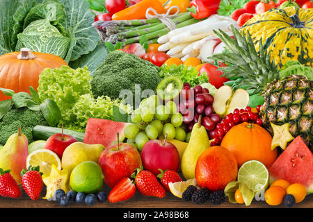 Frisches Obst und Gemüse Stockfoto