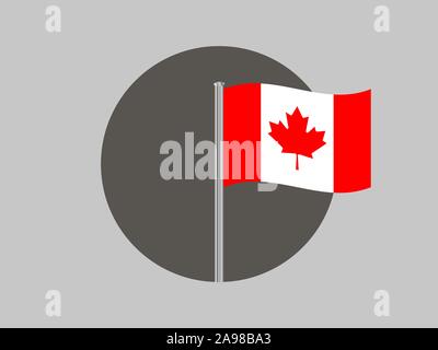 Flagge von Kanada. Die ursprünglichen Farben und Proportionen. Einfach Vector Illustration, aus Ländern Flag gesetzt. Stock Vektor