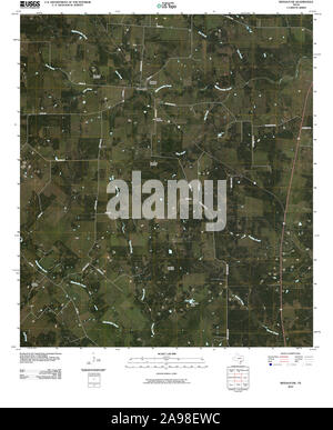 USGS TOPO Karte Texas TX Weesatche 20100325 TM Stockfoto