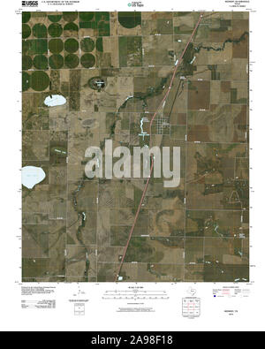 USGS TOPO Karte Texas TX Weinert 20100514 TM Stockfoto