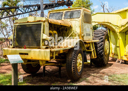 Pu'unene Zucker Museum & Mühle, Zuckerrohr Hauler Truck Stockfoto