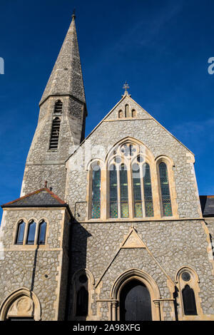 Ein Blick auf das Äußere von Herne Bay methodistische Kirche, die jetzt in Wohnungen, auf der High Street in der Küstenstadt Herne entfernt umgebaut wurde. Stockfoto