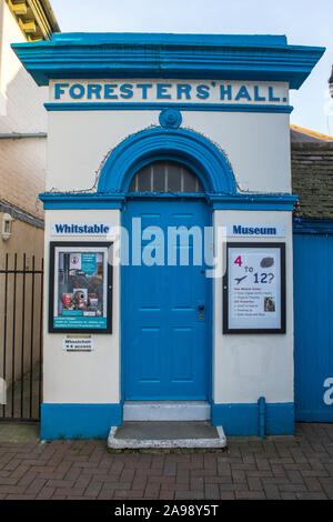 Kent, UK - 21. Februar 2019: Eine Ansicht von Förster Hall, der Heimat der Whitstable Museum werden die Geschichte der hiesigen Oyster Handel in Wh Stockfoto