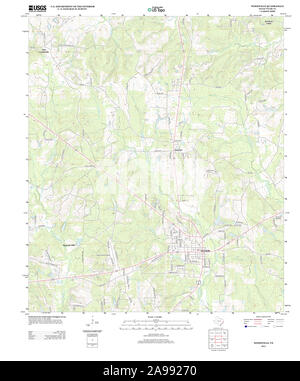 USGS TOPO Karte Texas TX Woodville 20130118 TM Stockfoto