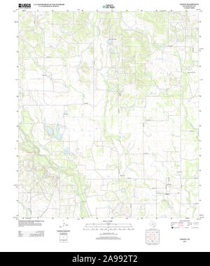 USGS TOPO Karte Texas TX Yancey 20130124 TM Stockfoto