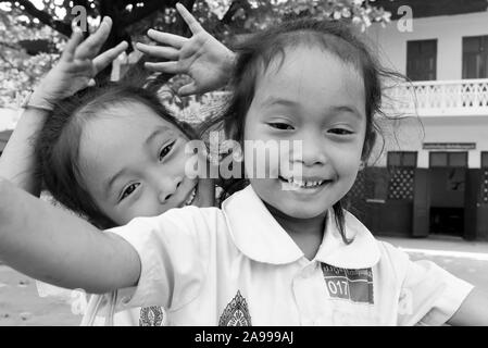 Schülerinnen, Vientiane, Laos Stockfoto