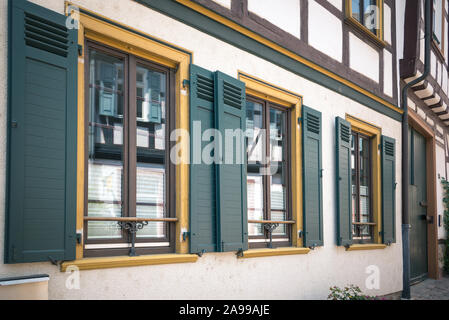 In der Nähe des typisch deutschen Fassade. Stockfoto