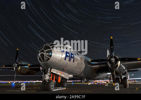 Zweiten Weltkrieg B-29 Superfortress "Fifi" auf Anzeige an die 2015 schweren Bombern Wochenende in Madison, Wisconsin Stockfoto
