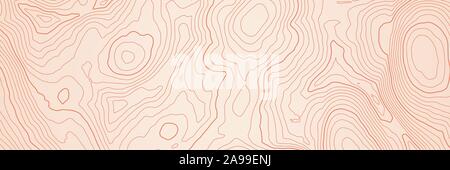 Abstrakte topografische Karte Hintergrund mit Höhe Linien Stock Vektor