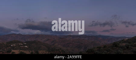 Landschaft von almogia Dorf in der Provinz Malaga, Spanien Stockfoto
