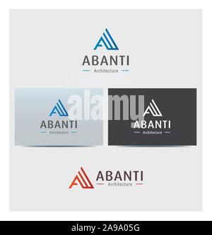 Schreiben ein Symbol, Logo für Corporate Business, Karte Mock up in mehreren Farben Stock Vektor