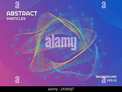 Abstrakte Partikelfilter Hintergrund aurora Design line Komplex mit Lichteffekt. Vector Illustration Stock Vektor