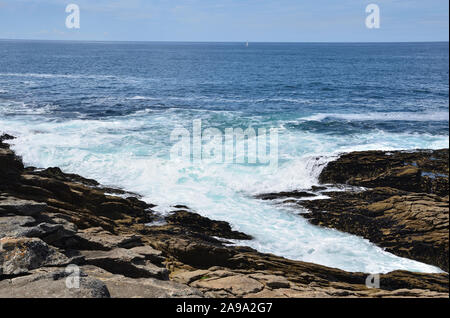 Kleine Bucht in der Côte Sauvage Stockfoto