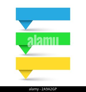 Der Vektor Papier Banner. Farbige Elemente der Infografik Design. Vektor Infografik Elemente isoliert Stock Vektor