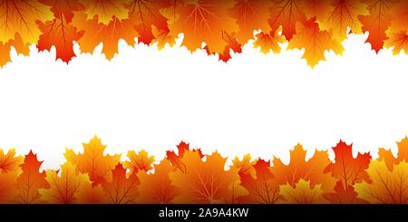 Herbst Hintergrund mit Blättern. Herbst Hintergrund. Vector Illustration. Stock Vektor