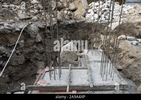 Schalungslösungen für Stahlbeton Bau in der beim Bau Stiftung Stockfoto