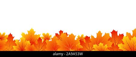 Herbst Hintergrund mit Blättern. Herbst Hintergrund. Vector Illustration. Stock Vektor