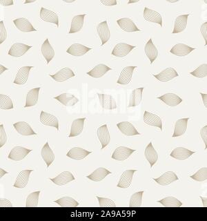 Nahtlose Muster mit abstrakten verlässt. Vector Illustration. Organische geometrischen Hintergrund Stock Vektor