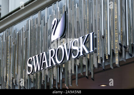 Swarovski Store auf der Oxford Street, London, UK Stockfoto