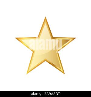Golden Star Symbol. Vector Illustration. Golden Star Symbol auf weißem Hintergrund. Stock Vektor
