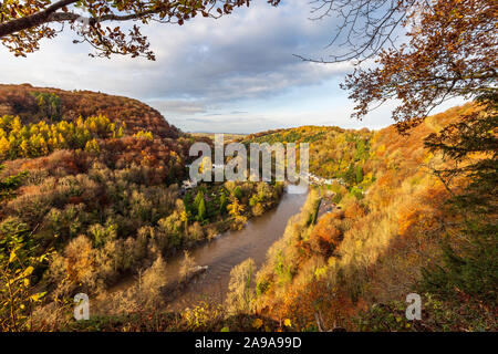 Symonds Yat und den Fluss Wye im Herbst, England Stockfoto