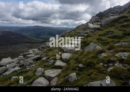Blick auf den Weg nach Lochnagar, einem Munro in Aberdeenshire, Schottland. Stockfoto