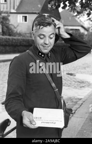 Eine Sprachnachricht über Datensatz, Deutschland 1930. Stockfoto