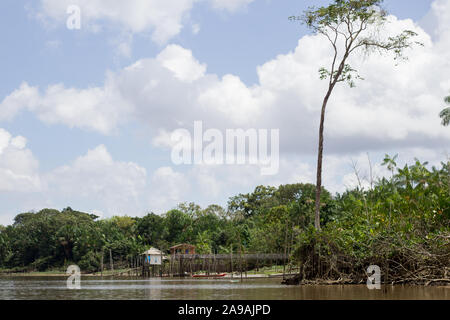Belém und Ver-o-Peso Messe vom Guajará Bucht Stockfoto