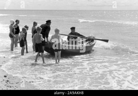 Eine Reise nach Helgoland, Deutschland 1930. Stockfoto