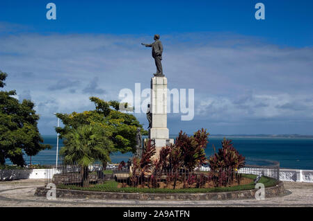 Denkmal, Castro Alves Square, Salvador, Bahia, Brasilien Stockfoto