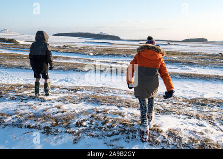 Schneebedingungen Bodmin Moor Cornwall UK Stockfoto