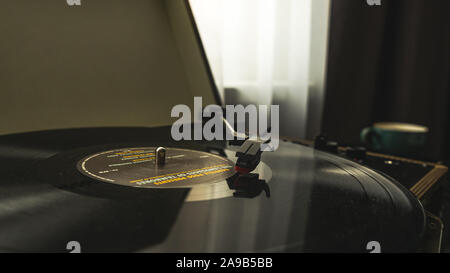 Retro, Vintage vinyl Plattenspieler close-up Stockfoto