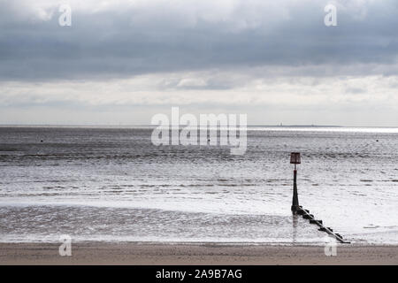 Cleethorps direkt am Meer Stockfoto