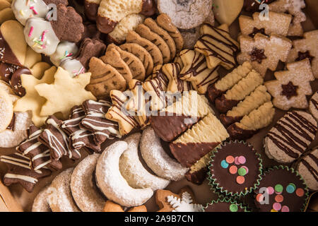 Weihnachten Süße und Cookies top. Stockfoto