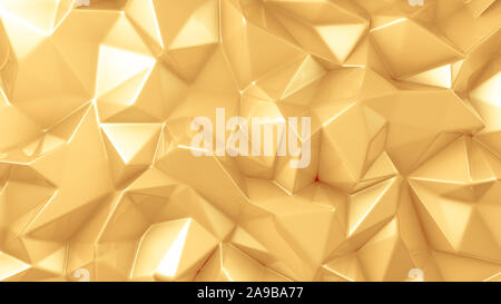 Luxus gold crystal Hintergrund. 3D Rendering 3d Illustration. Stockfoto