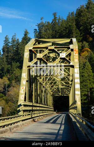 Hummer Creek Bridge, Rogue Wild und Scenic River, Siskiyou National Forest, Oregon Stockfoto