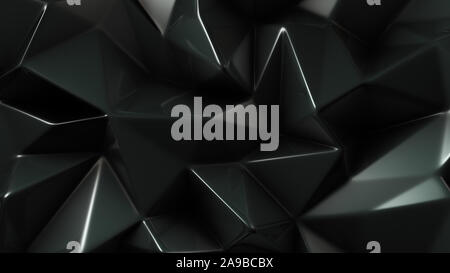 Elegante schwarze Kristall Hintergrund. 3D-Rendering 3 Abbildung d. Stockfoto