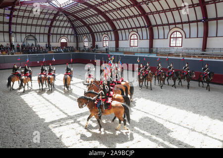 MANIFESTATION DER Regiment der Kavallerie der republikanische Garde AM CELESTINS KASERNE Stockfoto