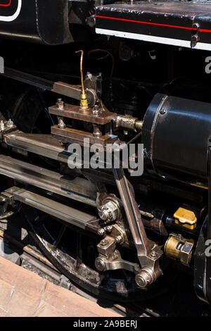 BR-Standard Klasse 4 tank Motor 80104 Corfe Castle Bahnhof Dorset UK Stockfoto