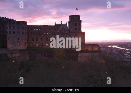 Heidelberg bei Sonnenuntergang Stockfoto