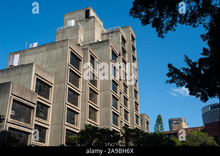 22.09.2019, Sydney, New South Wales, Australien - Ansicht des Sirius Gebäude, ein Projekt des sozialen Wohnungsbaus aus den 70er Jahren im Bezirk die Felsen. T Stockfoto